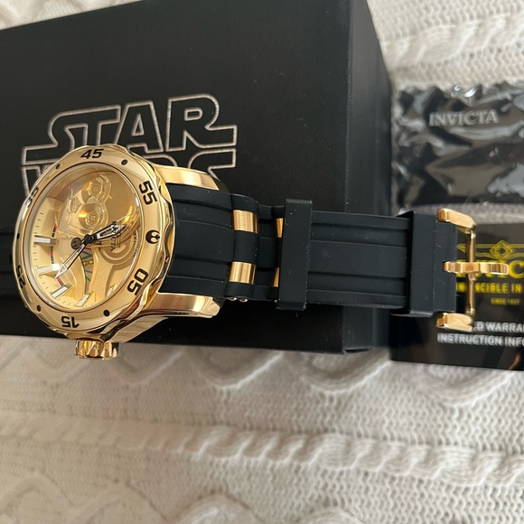 Invicta Men’s Star Wars Gold and Black Watch Limited Edition C-3PO OSFM - Picture 9 of 13
